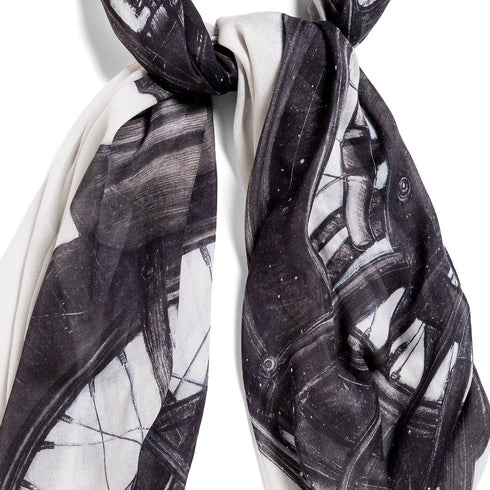 Vintage Motorcycle large oblong modal cashmere scarf by Seth B. Minkin